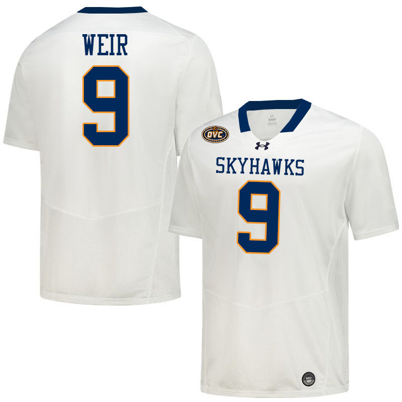 UT Martin Skyhawks #9 Shamari Weir College Football Jerseys,Uniforms-White